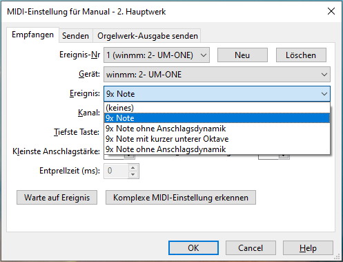 Abb. Midi Empfang Manuale