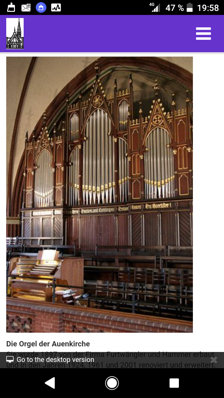 Orgel der Auenkirche in Berlin